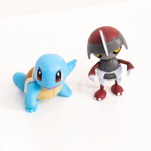 Pokemon 2 Inch Mini Figures Squirtle + Pawniard Official Licensed Jazwares